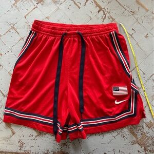 Nike Red and Black Woman’s Large Athletic Shorts